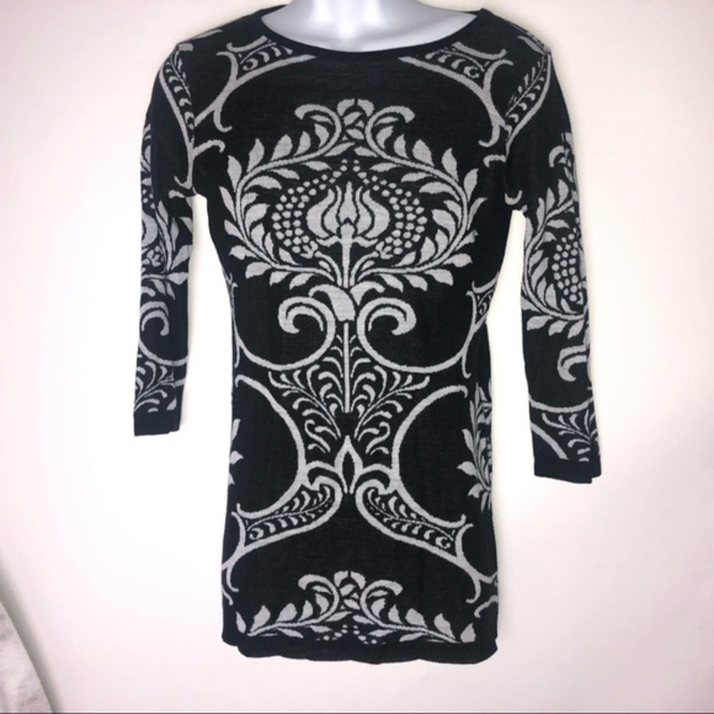 Allison Brittney Black White Sweater Women's Medium